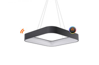 Nowoczesna szara lampa wisząca z inteligentnym sterowaniem SOLVENT S PENDANT 80 CCT SMART GR + REMOTE CONTROL AZZARDO AZ3986