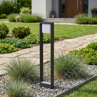 Ciemnoszara lampa ogrodowa LED z ramą 50cm MILANO GREY Kaja Lighting K-8264