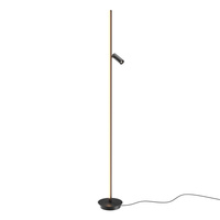 Czarna prosta lampa podłogowa LED 3000K z reflektorem Thin MOD395FL-L28B3K Maytoni