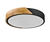 Lampa sufitowa plafon NASTRO LED 32cm drewno Italux PLF-13186-BK-WO