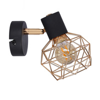 ACROBAT LAMPA KINKIET 1X40W E14 CZARNY KLOSZ ZŁOTY Candellux 91-66329