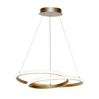 Lampa wisząca złota zawijana LED 3000K/4000K/6000K Zalto Italux PND-12436-GD