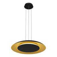 Lampa wisząca Piattino Czarny Złoty 30W LED 3000K-4000k-6000K Milagro ML1815