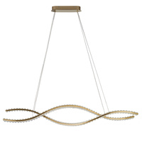 Lampa wisząca fala ze szklanymi kryształkami SPARK WAVES PENDANT 120 CCT DIMM GO + REMOTE CONTROL AZZARDO AZ6563 sterowana pilotem