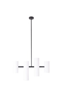 Lampa wisząca nowoczesna biała z czarnym stelażem – 4 punkty światła LAXER MAXLIGHT P0502