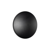 Płaski czarny okrągły kinkiet o średnicy 13,5cm 3000K IP54 ARIA LED S Nowodvorski 11562