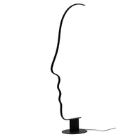 Lampa podłogowa do salonu LED kontur twarzy FACE FLOOR DIMM CCT BK + REMOTE CONTROL AZZARDO AZ5468