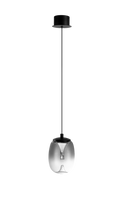 Pojedyńcza lampa wisząca szklana z dymionym kloszem PAMELA 11 SMOKY AZZARDO AZ6267