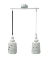 HAMP LAMPA WISZĄCA 2X60W E27 BIAŁY Candellux 32-51929