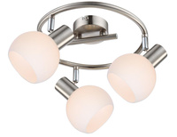 MAURO LAMPA SUFITOWA SPIRALA 3X4W E14 LED RGB SATYNA NIKIEL Z PILOTEM Candellux 98-61997