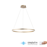 LAMPA WISZĄCA MOSIĄDZ o średnicy 80cm Paul Neuhaus TITUS 2383-60 