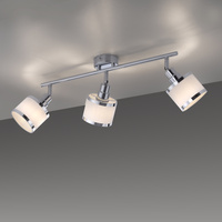 Listwa sufitowa chromowana z trzema szklanymi kloszami ACCOR 3xE14 Just Light 15373-17