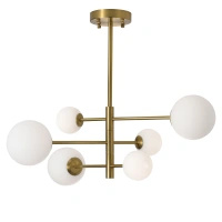 Lampa wisząca złota sześć białych kul Bolti 6xG9 PLC0103-GD Yaskr