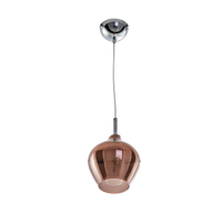 Miedziana lampa wisząca G9 do salonu AMBER MILANO 1 COPPER AZZARDO AZ3077