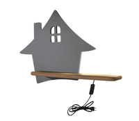 HOUSE LAMPA KINKIET 4W LED 4000K KL IQ KIDS Z PRZEWODEM Z WŁ. I WTYCZKĄ SZARY Candellux 21-85191