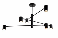 Minimalistyczna lampa wisząca GU10 czarne rozgałęzione ramiona PEDRO 6xGU10 Zuma Line PEN4104-6BK