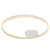 Lampa sufitowa duży biały okrąg 80cm do salonu HALO 80 WH AZZARDO AZ4958