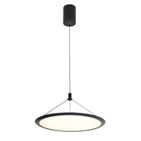 Czarna lampa wisząca o średnicy 50cm LED 3000K/4000K/6000K Cabras Italux PND-02123-BK