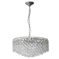 Żyrandol, lampa wisząca kryształowa o średniy 60cm 11xE14 BURANO 60 PENDANT CH Azzardo AZ6908