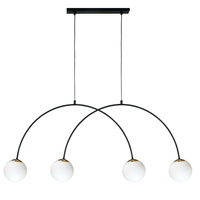 Rozłożysta poczwórna lampa wisząca z czterema kloszami 4xE14 Bow Zuma Line 1275