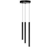 Czarna lampa wisząca do salonu VERNO 3 4000K BK AZZARDO AZ6313
