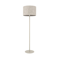 Lampa podłogowa z cylindrycznym abażurem o średnicy 46cm w kolorze jedwabistej szarości 1xE27 CEDRO Nowodvorski 11667