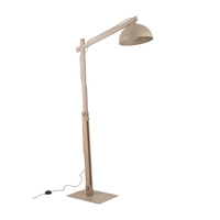 Drewniana lampa podłogowa z metalowym kloszem 1XE27 OSLO SABIA Tk Lighting 16130