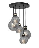 Lampa wisząca OMEGA 5 koło BLACK / GOLD Milagro MLP6534