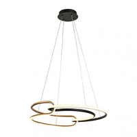 Lampa wisząca czarno-złota LED wybór barwy swiatła Casar Italux PND-24002-BK-GD