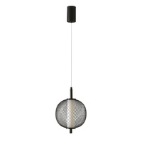 PUMA lampa wisząca 20cm czarny 10W LED 3000K klosz biały Candellux 31-35332
