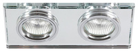 SS-21 CH/TR MR16 DUAL 2X50W CHROM OPR. STROP. STAŁA PROSTOKĄT SZKŁO TRANSPARENTNE Candellux 2222806