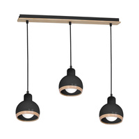 Lampa wisząca OVAL 3 BLACK Milagro MLP7046