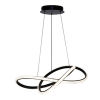 Lampa wisząca czarna LED 3000K/4000K/6000K Almera Italux PND-64728-BK