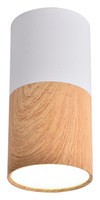 LAMPA SUFITOWA TUBA 1X50W GU10 DREWNIANY+BIAŁY ŚR. 5,8 CM Candellux 2273655