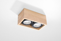 Lampa sufitowa, oprawa QUATRO 2 Drewniana Sollux Lighting SL.0916