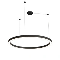 Lampa wisząca, żyrandol Aurum L czarny okrąg 120cm Zmienna Barwa Światła LED PL0116-130-CCT-BK Yaskr