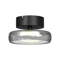 Lampa sufitowa plafonik z dymionego szkła o średnicy 20cm FLOAT Maytoni MOD498CL-L13BK1