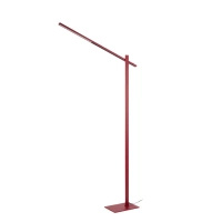 Czerwona lampa podłogowa LED z regulowanym liniowym ramieniem ONTARIO FLOOR DIMM SWITCH RED Azzardo AZ7203
