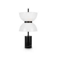 Czarna lampka stołowa z marmurową podstawą LED 3000K Kyoto MOD178TL-L11B3K Maytoni