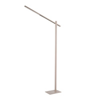 Minimalistyczna beżowa lampa stojąca LED – asymetryczny kształt i lekka forma ONTARIO FLOOR DIMM SWITCH BEIGE Azzardo AZ6804