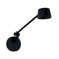 Czarny kinkiet ścienny z ruchomym ramieniem – minimalistyczny design LED 3000K MOLLY S WALL BK Azzardo AZ6805