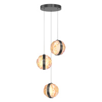 Lampa wisząca potrójna z pięknymi szklanymi kulami LED 2700K Misterio MOD379PL-L17B2.7K Maytoni