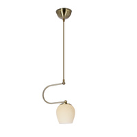 Serano lampa wisząca patynowy 1x60W E27 klosz kremowy Candellux 31-11046