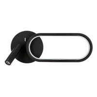 MONET lampa kinkiet owal czarny 13W LED 3000K, 4000K, 6000K klosz biały Candellux 22-35691