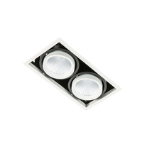 Oprawa podtynkowa sufitowa Vertico Double 4000K podwójna regulowana LED Italux GL7108-2/2X18W 4000K WH+BL