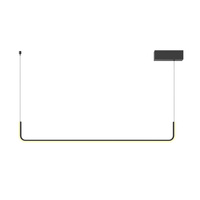 Lampa wisząca czarna liniowa LED o długości 90cm Urus 17W Maxlight P0644