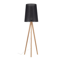 Lampa podłogowa na drewnianym trójnogu WALZ BLACK 1 PŁ FSC 100%, SA-COC-006060 TK Lighting 5599