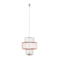 Lampa wisząca druciana w kolorze beżowym i terakota świecąca w doł 1xGX53 NOME A Nowodvorski 12248