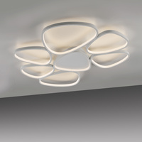Plafon LED biały z nieregularnymi pierścieniami PEBBLES LED 3000K Just Light 14046-16
