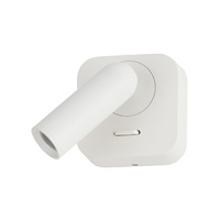 Biały geometryczny kinkiet LUGANO SQUARE WALL WH 3000K AZZARDO AZ5654